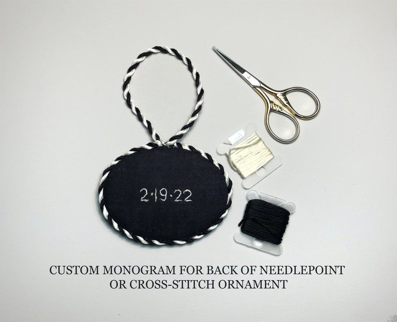 Custom Monogram for Needlepoint and Cross-stitch Ornaments image 1