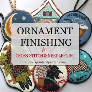 Cross-stitch and Needlepoint Ornament Finishing Service with Fast Turnaround