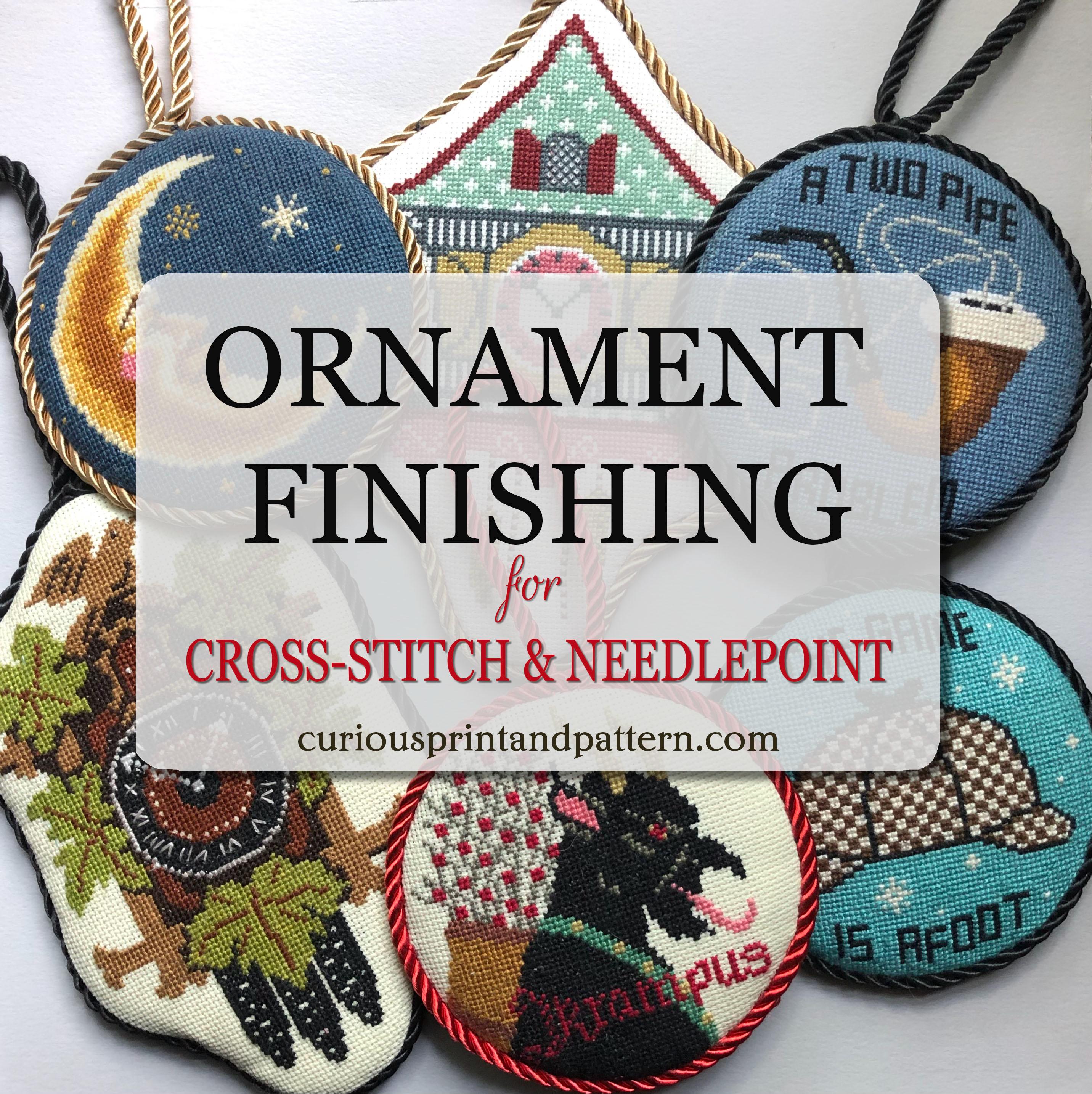 Needlepoint Ornament Finishing Service and Cross-stitch Finishing with Fast Turnaround - All Hand Stitching