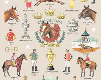 Triple Crown Horse Racing Cards and Envelopes From Original