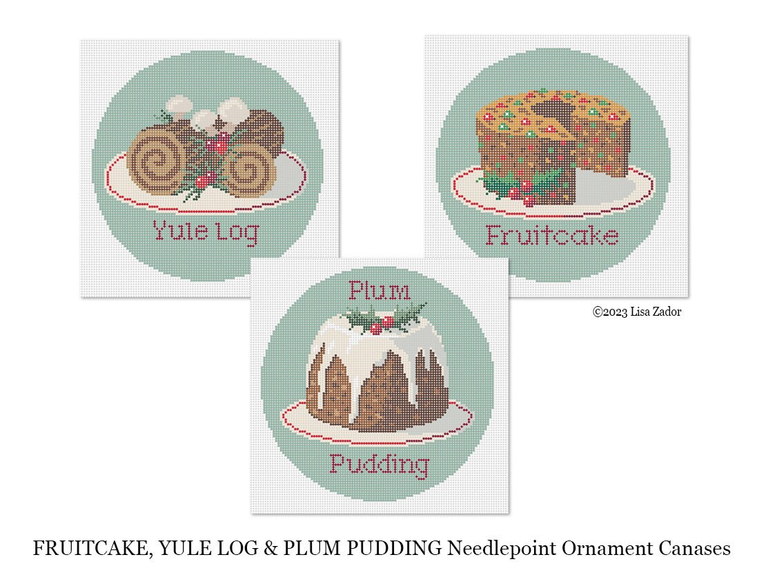 Yule Pattern Yule Log Cross-stitch Pattern - Buche De Noel - Christmas Cross-stitch ...