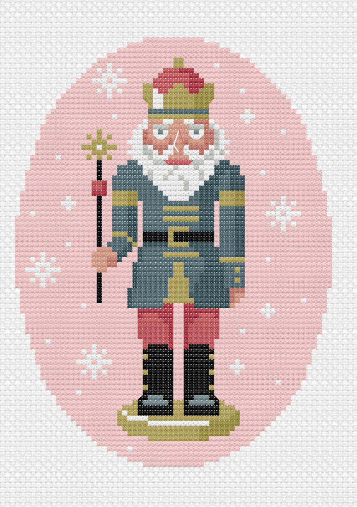 Nutcracker Cross-stitch Christmas Needlepoint Ornament - Etsy