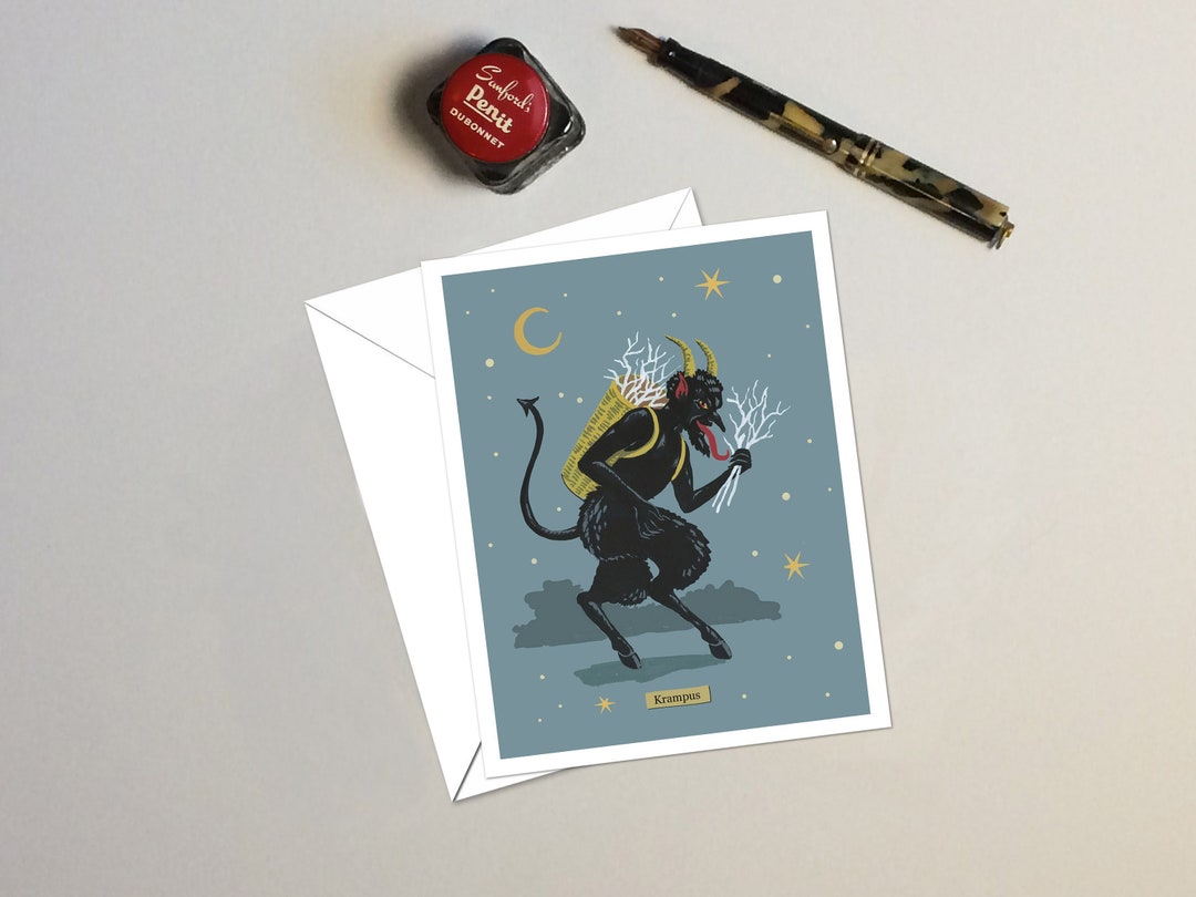 Krampus Christmas Cards 2020, Christmas Notecards, Unusual Christmas ...