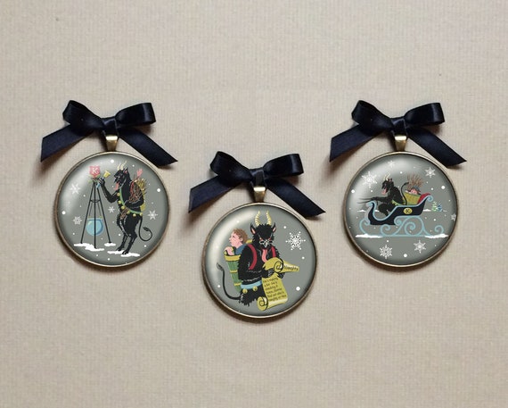 Krampus Christmas Ornament, Wall Art, Dark Christmas, Gothic Christmas, Stocking Stuffer, Office Gift Idea, Humorous Christmas