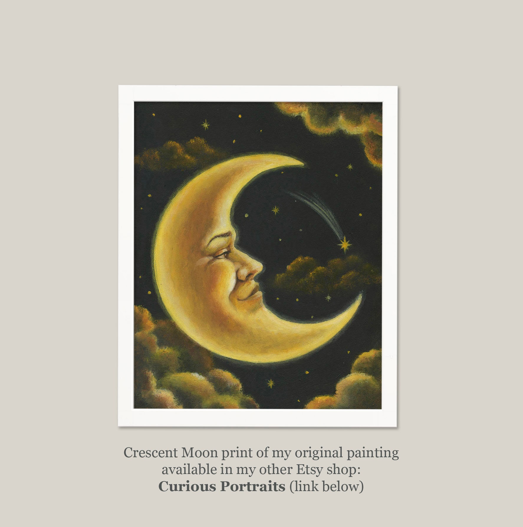 Crescent Moon Original Cross-stitch Pattern - Cross-stitch