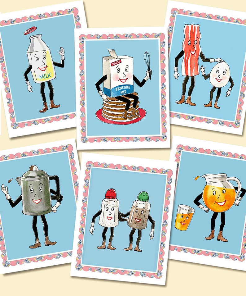 Retro Kitchen Print Vintage Kitchen Print Breakfast Print Etsy