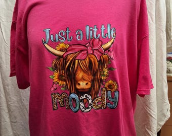 Highland Cow Tshirt 2Xlarge