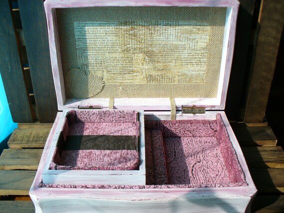 Upcycled Boho Shabby Chic Vintage Jewelry Box