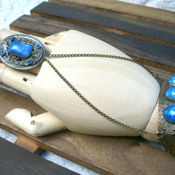 Steampunk Bracelet - Vintage Upcycled Slave Style Bracelet