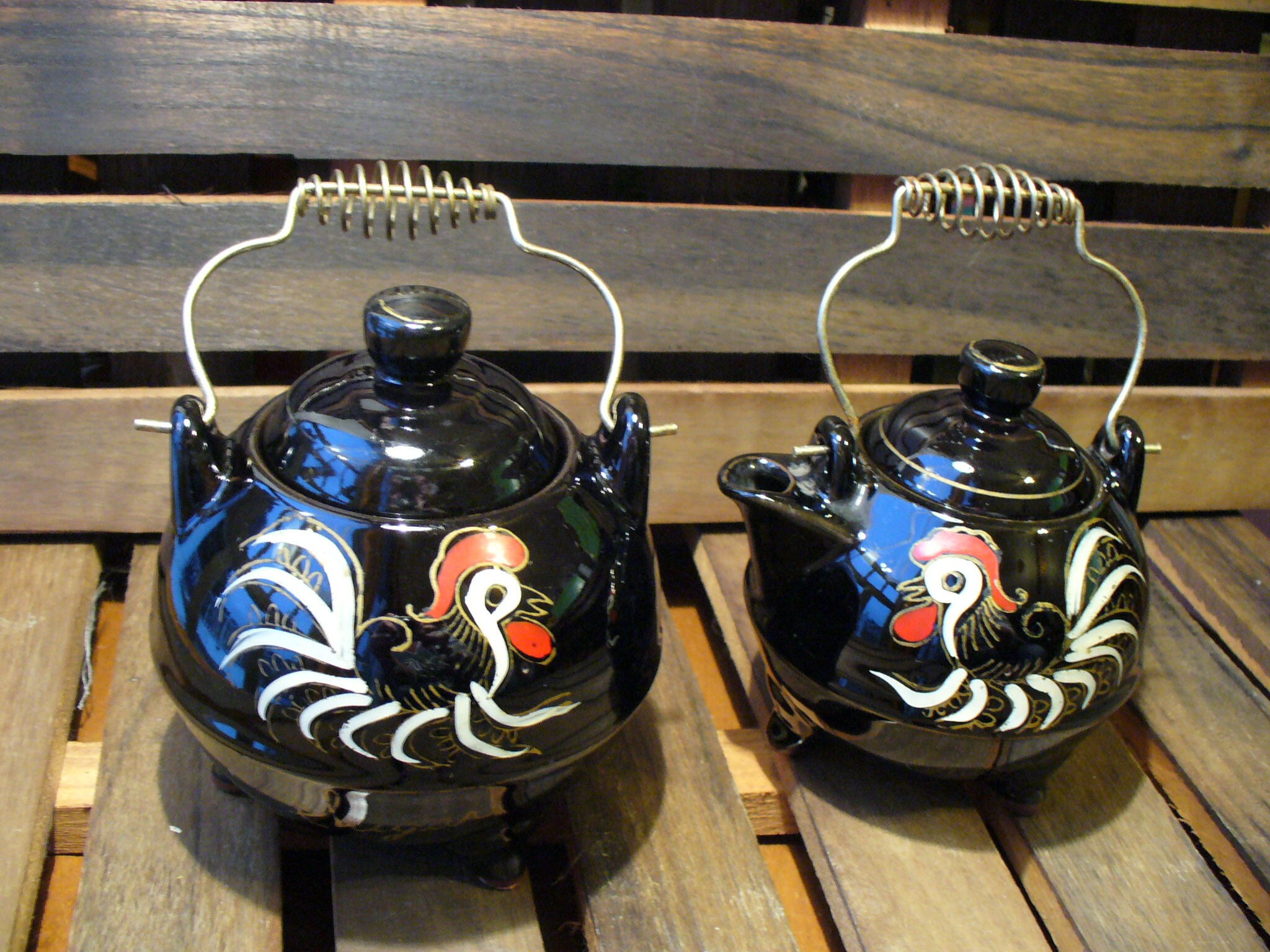 Vintage Japan Rooster Cream & Sugar Set Etsy