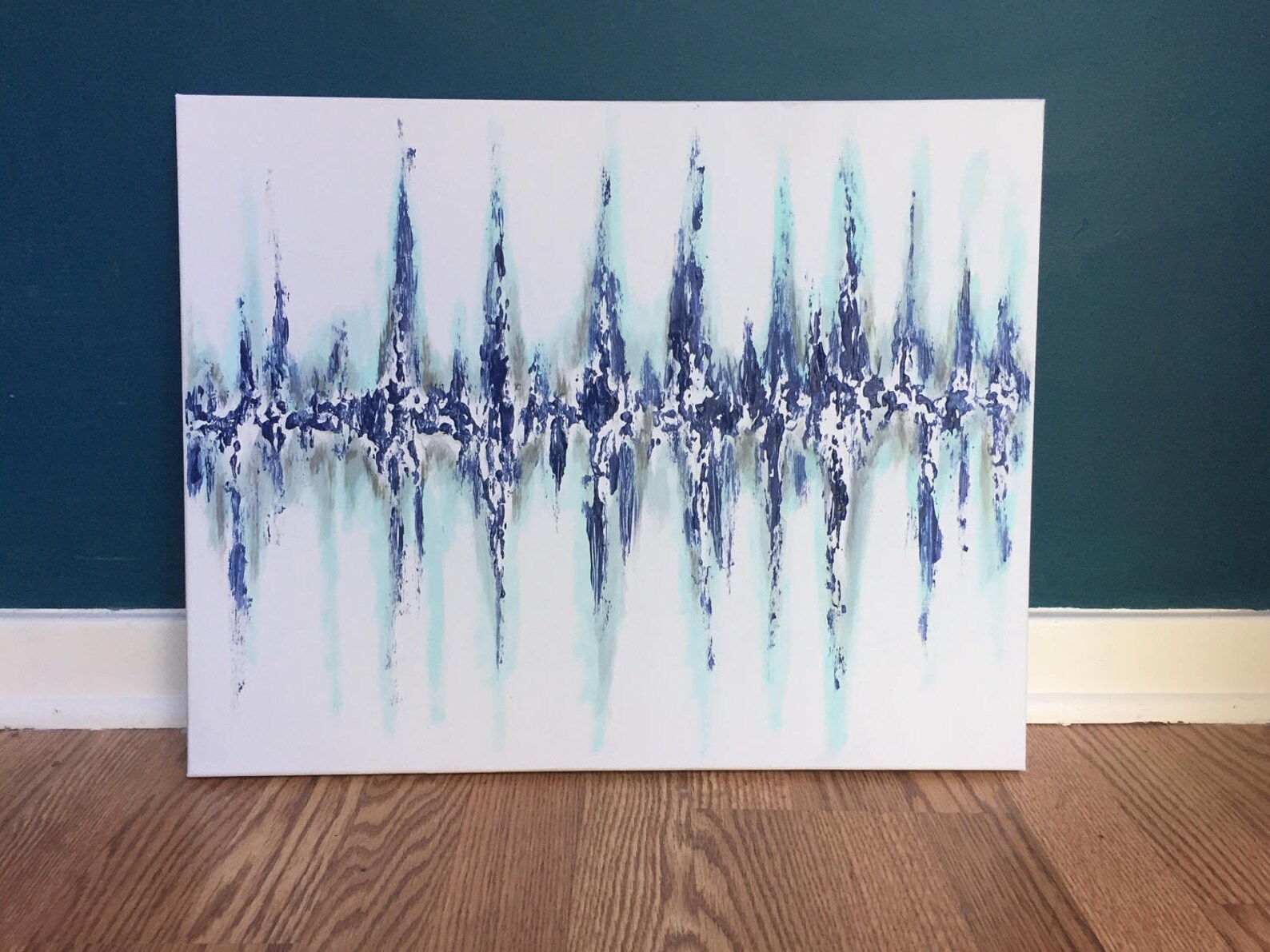 Personalized Baby Heartbeat Painting 16x20 Traditional Etsy