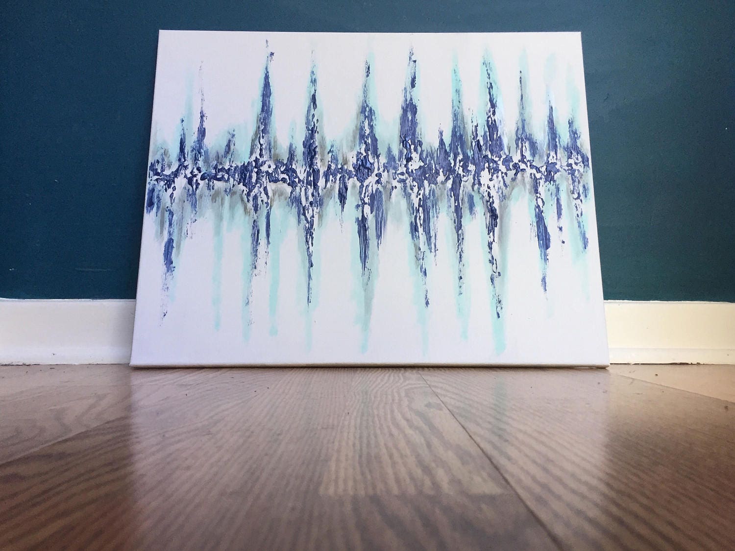 Personalized Baby heartbeat painting 16x20 traditional | Etsy