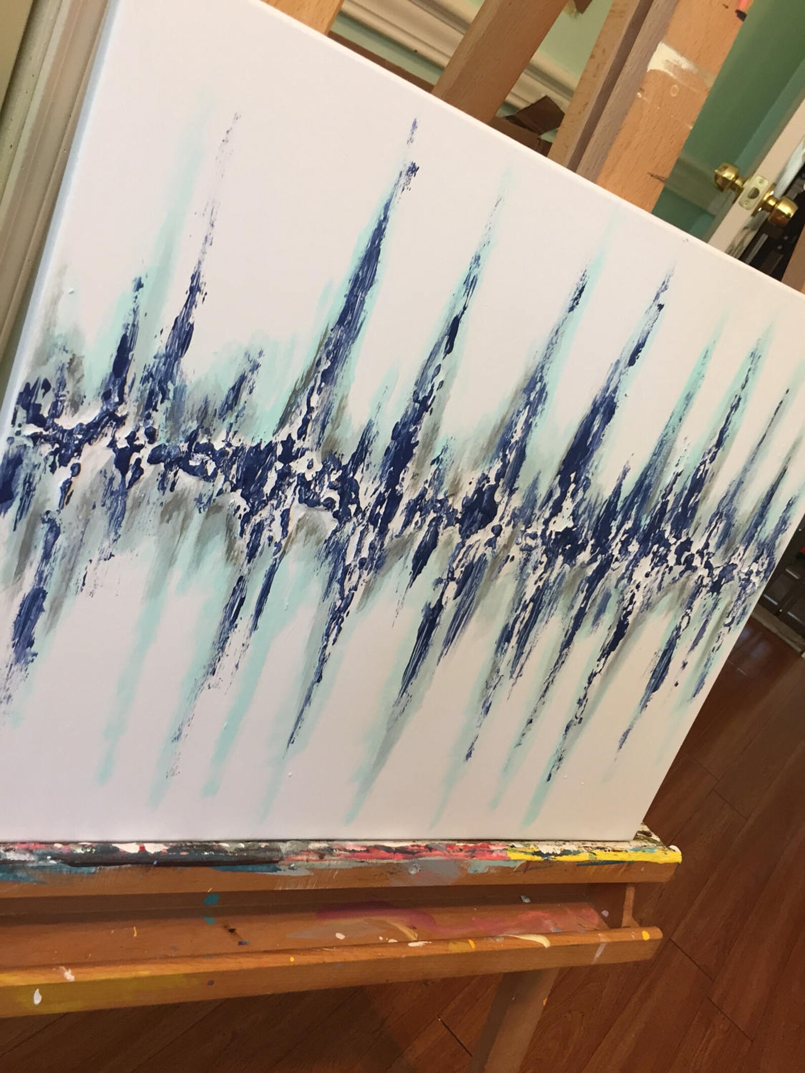 Personalized Baby Heartbeat Painting 16x20 Traditional Etsy