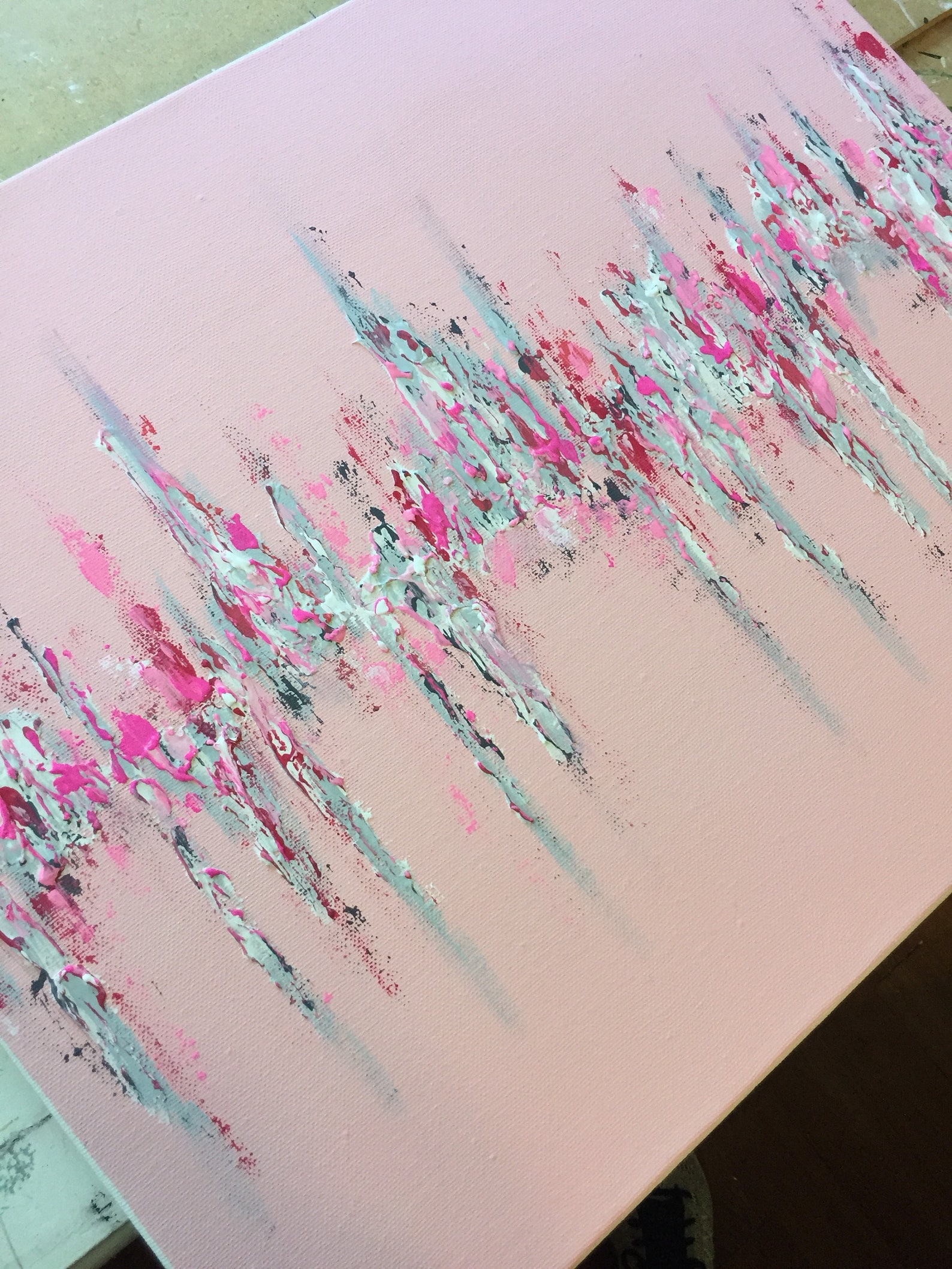 Personalized Baby Heartbeat Painting 16x20 Traditional Etsy