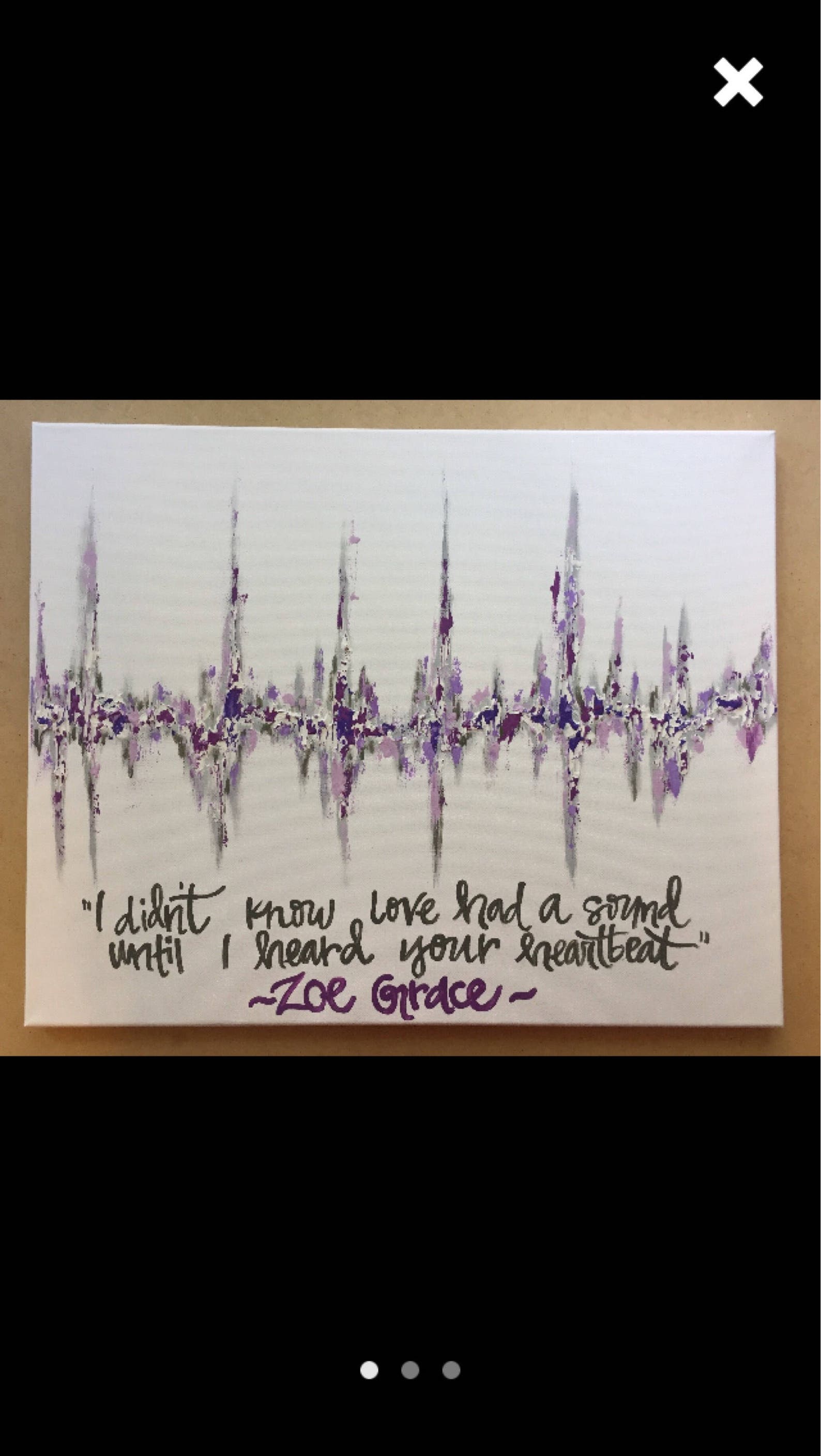 Personalized Baby Heartbeat Painting 16x20 Traditional Etsy