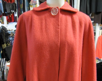 50s jas / / jaren 1950 Swing jas / / Cape-jas / / Hot Pink / / Peter Pan afgeronde kraag / / Rockabilly kleding / / kleine MEDIUM