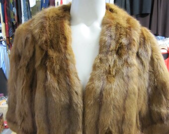 Mink Shawl // Brown Fur Capelet // 1950s Fur Stole // 50s Jacket // Genuine Fur Coat // ONE SIZE Fits MOST