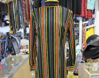 Vintage Maxi Dress // Striped Dress // 70s Clothing // Brady Bunch // Long Sleeve Dress // GLAM ROCK // Disco // MEDIUM Large