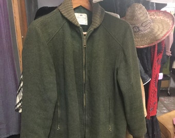 Klassische grüne Auto Mantel Jacke wolle