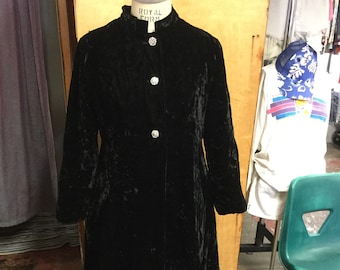 Beautiful Crushed Velvet Evening Coat Empire Waist