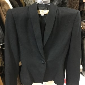 Lilli Ann Blazer nero uno bottone in vita