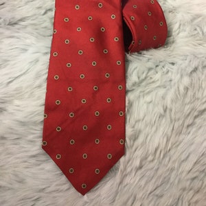 Christian Dior Red Silk Tie