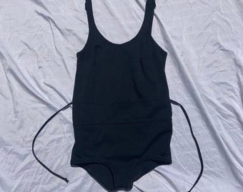 1960s Black Mod Swimsuit