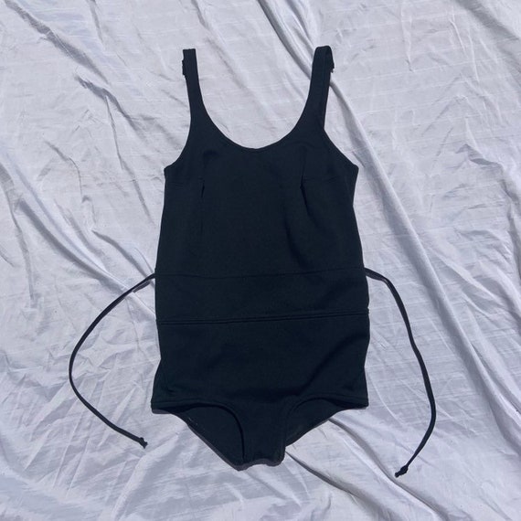 1960s Black Mod Swimsuit