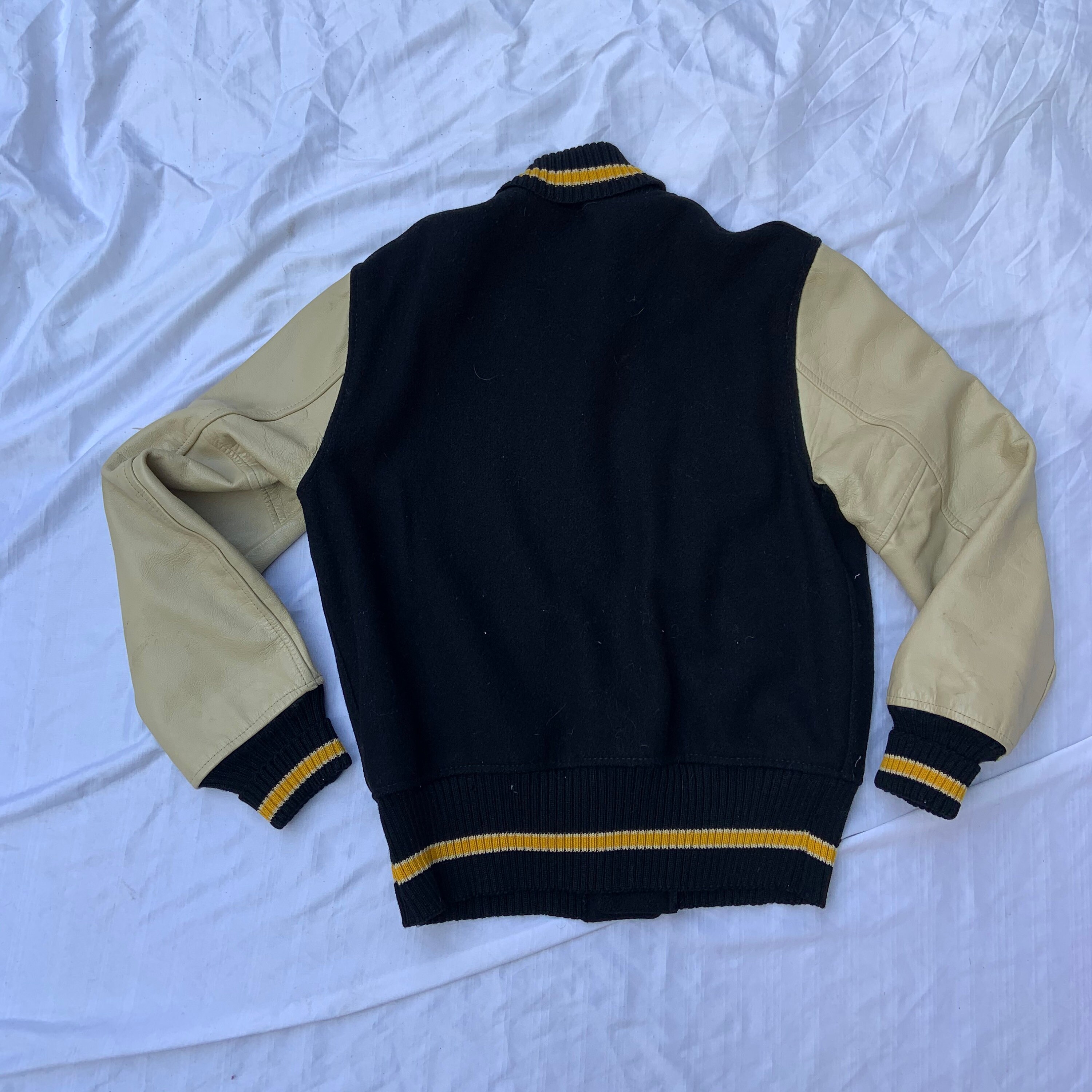 1950s Black and Yellow Varsity Letterman's Jacket - Etsy
