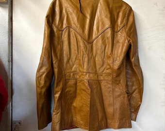 1970年代 イースト ウエスト カリフォルニア レザー ジャケット - Etsy
