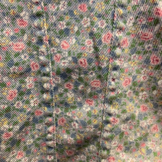 1980s Floral Denim Vest - image 4