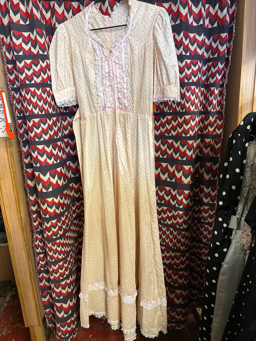 1970s Gunne Sax Style Prairie Dress Rose Bud Print - Etsy