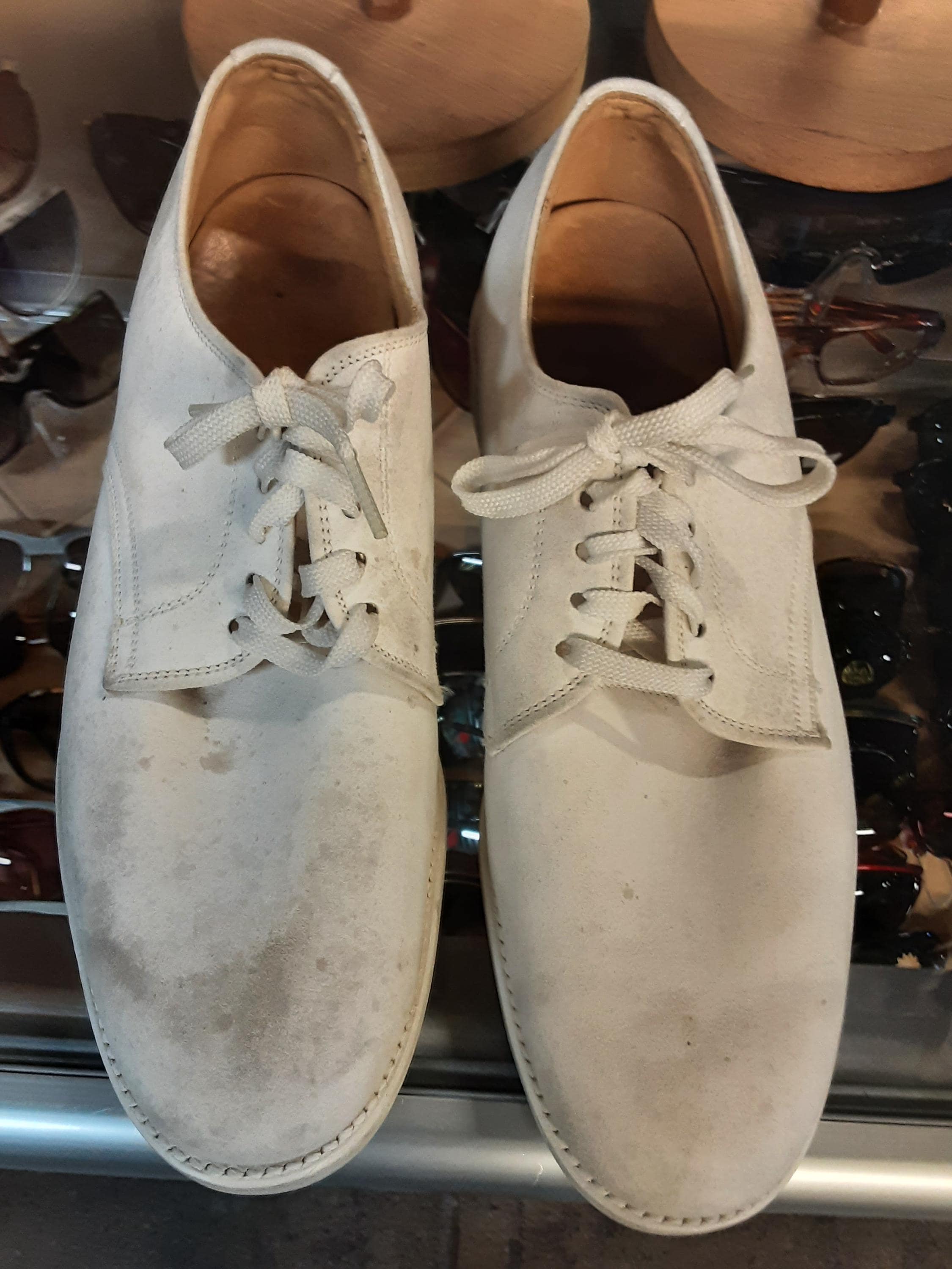 靴 50s Walk Over White bucks dress shoes Vintage White Bucks US made women's 11B NOS 
