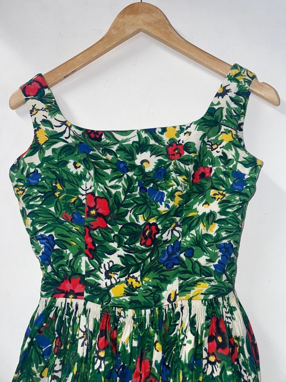 1950s Floral Pique Sundress - image 2
