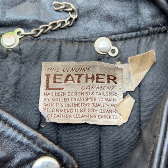 1950s Woman’s Black Cafe Racer Leather Jacket - image 5
