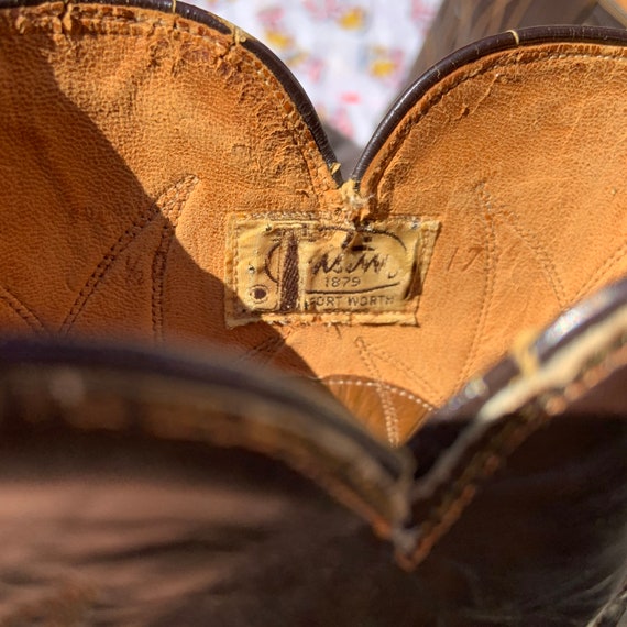 1950s  Dark Brown Leather Cowboy Boots - image 8