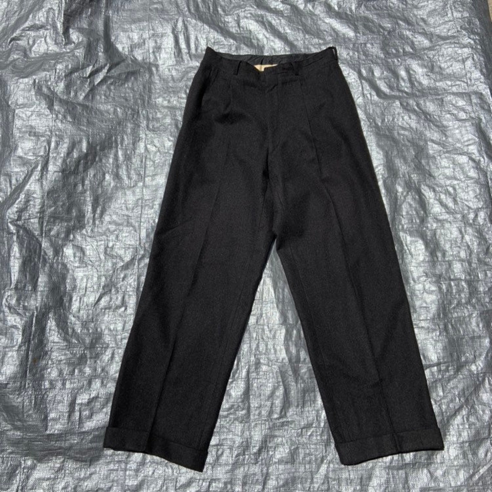 1950s Black Charcoal Trousers | Etsy