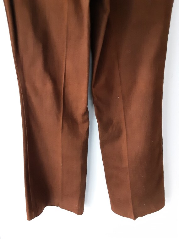 1970s Deadstock Bell Bottom Brown Pants - image 8