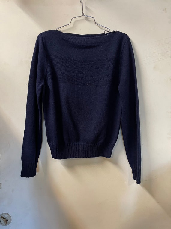 1980s IZOD Lacoste Sport Navy Sweater Gem