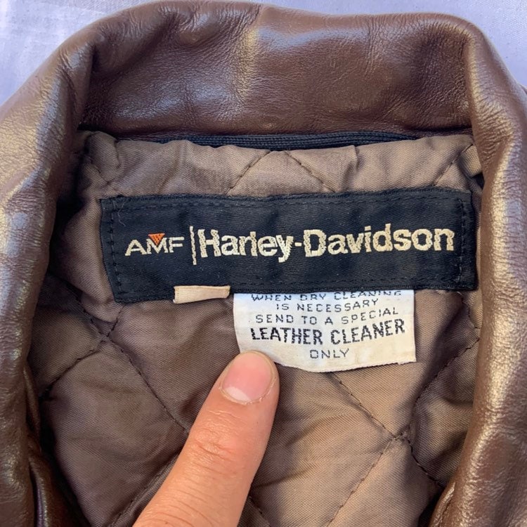 1970s Harley Davidson Brown Leather Jacket - Etsy