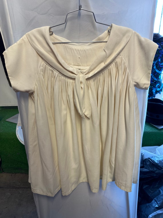 1950s Starr Maternity Blouse Sailor Collar