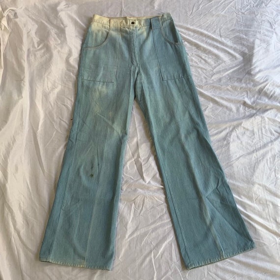 bleach washed jeans