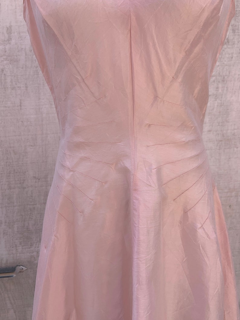 1950s Pink Raw Silk Dress image 3