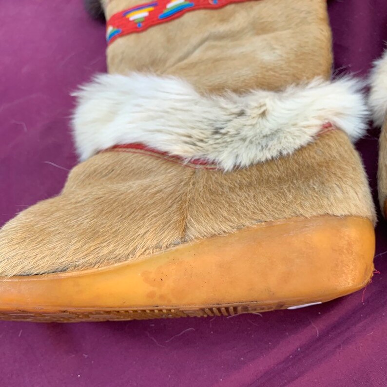 native american fur boots
