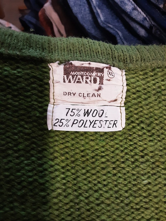 1960s Green Suede Paneled Sweater - image 10