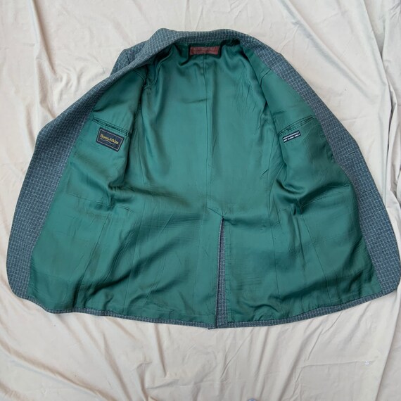 1990s Yves Saint Laurent Green and Grey Cross Hat… - image 3