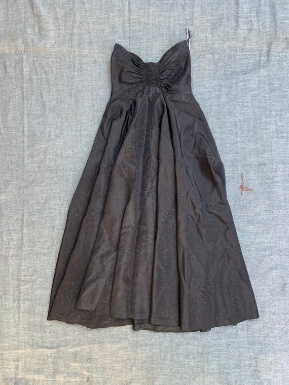 1950s Black Wasp Waist Skirt - Gem