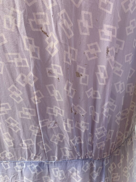 1940s Depression Era Sheer Lavender Dress - image 6