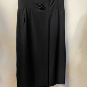 1950s Black Cocktail Dress image 3