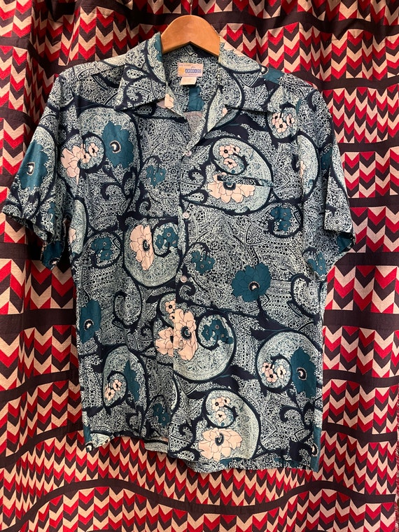 1960s For Andrade Tiki Hawaiian Shirt - Gem